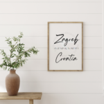 ShopCroStuff | Croatian Gifts | Zagreb, Croatia Coordinates| 8x10 | Digital Download Print