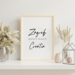 ShopCroStuff | Croatian Gifts | Zagreb, Croatia Coordinates| 8x10 | Digital Download Print